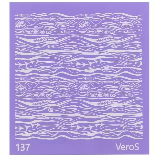 90x90mm Silk Screen VeroS for polymer clay - Ethnic pattern n°137 x1