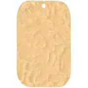 27x17mm Stainless Steel 316L Hammered Rectangle Pendant - Gold Tone x2