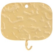 19x20mm Stainless steel 316L Rectangular pendant - Gold Tone x2|raw }}