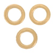 5x0.7mm 304L stainless steel Flat closed jumprings - gold x10