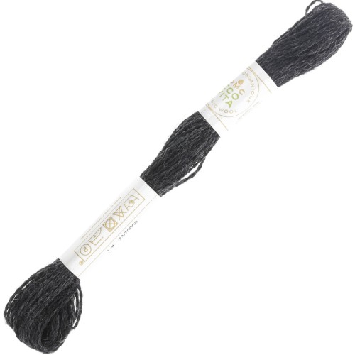 DMC Eco Vita 360 organic wool yarn - Black (005) x16m