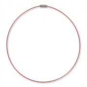Wire Choker 41cm turnbuckle clasp Red x1|raw }}