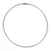 Wire Choker 40cm turnbuckle clasp Amethyst x1