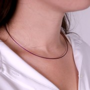 Wire Choker 40cm turnbuckle clasp Amethyst x1