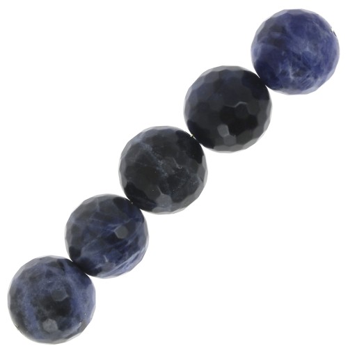 Bead Faceted round Sodalite 14mm x1