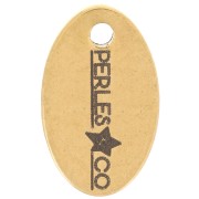 10x6mm Personalized charms oval - Complex logo - 304 Gold stainless steel x100