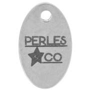 10x6mm Personalized charms oval - Complex logo - Stainless steel 304 x100|raw }}