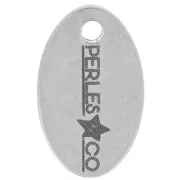 10x6mm Personalized charms oval - Complex logo - Stainless steel 304 x100