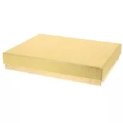 13.5x18x3.5cm cardboard Fancy jewelry box for necklace - Gold x1