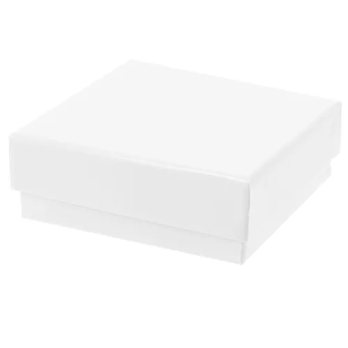 8x8x3cm cardboard Fancy jewelry box for jewellery set - White x1