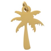 16x12mm 316L stainless steel Palm tree charm - Gold x1|raw }}
