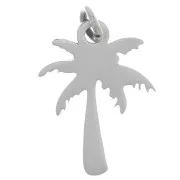 16x12mm 316L stainless steel Palm tree charm x1