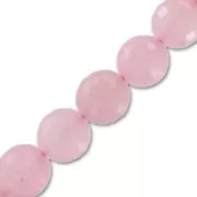 Bead Faceted round bead 12 mm Quartz Rose x1
