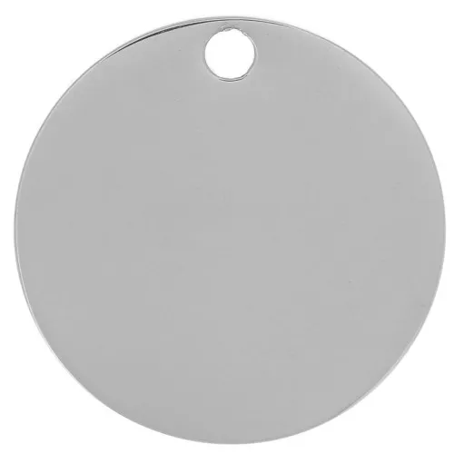 15mm Stainless steel 316L Medal charm to engrave x1