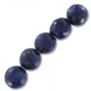 Beads Faceted round beads  8 mm Lapis Lazuli x10