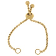 80mm 304L stainless steel adjustable chain clasp - gold x1