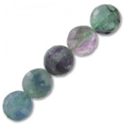 Bead Faceted round bead 12 mm Fluorite x1|raw }}