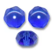 Fire Polished Donut-shaped beads 9x76mm Sapphire x25