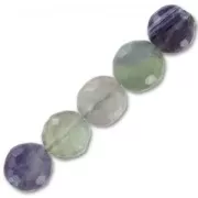 Beads Faceted round beads  8 mm Fluorite x10