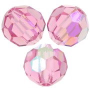 6mm Preciosa Crystal Rounds - Rose AB x6|raw }}