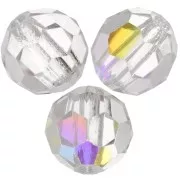 6mm Preciosa Crystal Rounds - Crystal AB x6