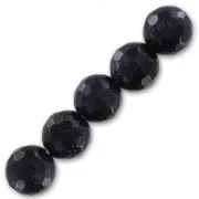 Bead Faceted round bead 12 mm Imitation Blue Sand Stone x1