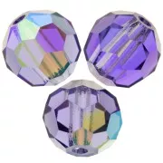 6mm Preciosa Crystal Rounds - Tanzanite AB x6