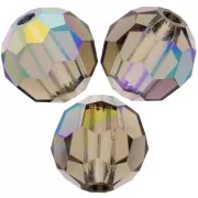 6mm Preciosa Crystal Rounds - Black Diamond AB x6