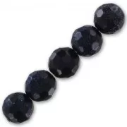 Beads Faceted round beads 4 mm Imitation Blue Sand Stone x20