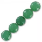 Beads Faceted round beads 10 mm Green Aventurine x5