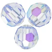 6mm Preciosa Crystal Rounds - Light Sapphire AB x6
