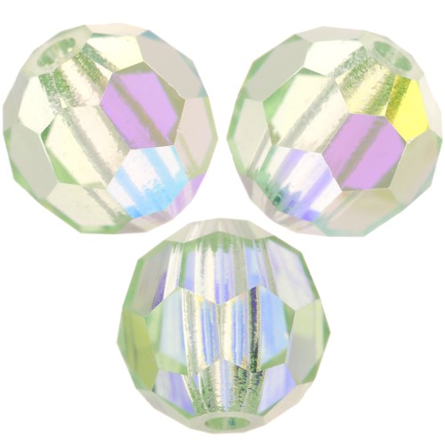6mm Preciosa Crystal Rounds - Chrysolite AB x6