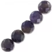 Beads Faceted round beads  8 mm Amethyste grade A x10