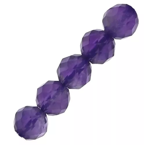 Beads Faceted round beads 4 mm Amethyste x20