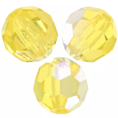 6mm Preciosa Crystal Rounds - Citrine AB x6