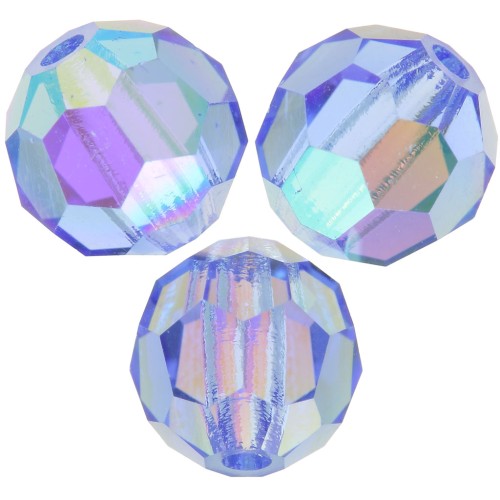 6mm Preciosa Crystal Rounds - Sapphire AB x6