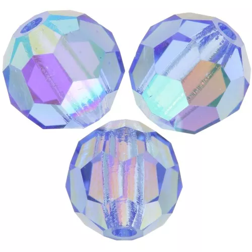 6mm Preciosa Crystal Rounds - Sapphire AB x6
