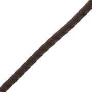 8mm Braided leather cord - Brown x 50 cm
