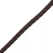 8mm Braided leather cord - Brown x 50 cm