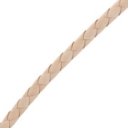 8mm Braided leather cord - Natural x 50 cm|raw }}