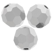 6mm Preciosa Crystal Rounds - Jet Light Hematite Full x6