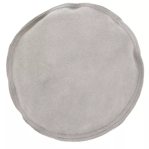 17cm Suede leather engraving cushion round - Grey x1