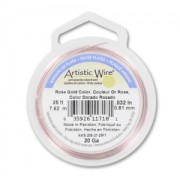 Artistic Wire 0.81 mm anti-tarnish flexible copper wire - Rose Gold x7.6m