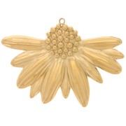 31.5x45mm 304L stainless steelSunflower pendants - Gold x2|raw }}