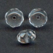 Fire Polished Donut-shaped beads 9x6mm Crystal  x25|raw }}