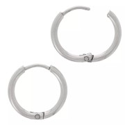 16mm 304L Stainless Steel Round leverback hoop earrings - 2mm wire x20|raw }}