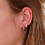 16mm 304L Stainless Steel Round leverback hoop earrings - 2mm wire x20