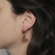 13mm 304L stainless steel round leverback earrings - 2.5 mm wire - Gold x2