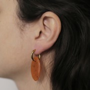 17mm 304L stainless steel round leverback earrings - 2.5 mm wire - Gold x20