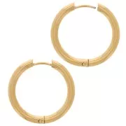 21mm 304L stainless steel round leverback earrings - 2.5mm wire - Gold x20